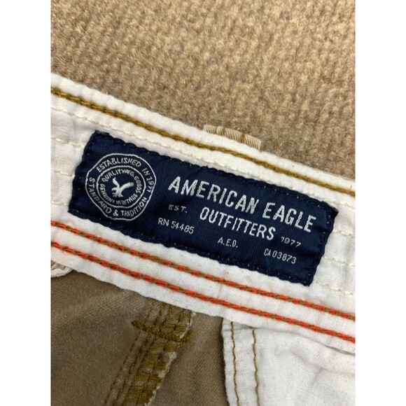 American Eagle Shorts Mens 32 Flat Front Lived In Cargo Utility Cotton Hike Camp - Picture 7 of 10